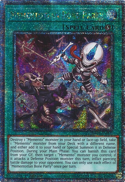 Mementotlan Bone Party [RA04-EN099] Quarter Century Secret Rare | Card Merchant Takapuna