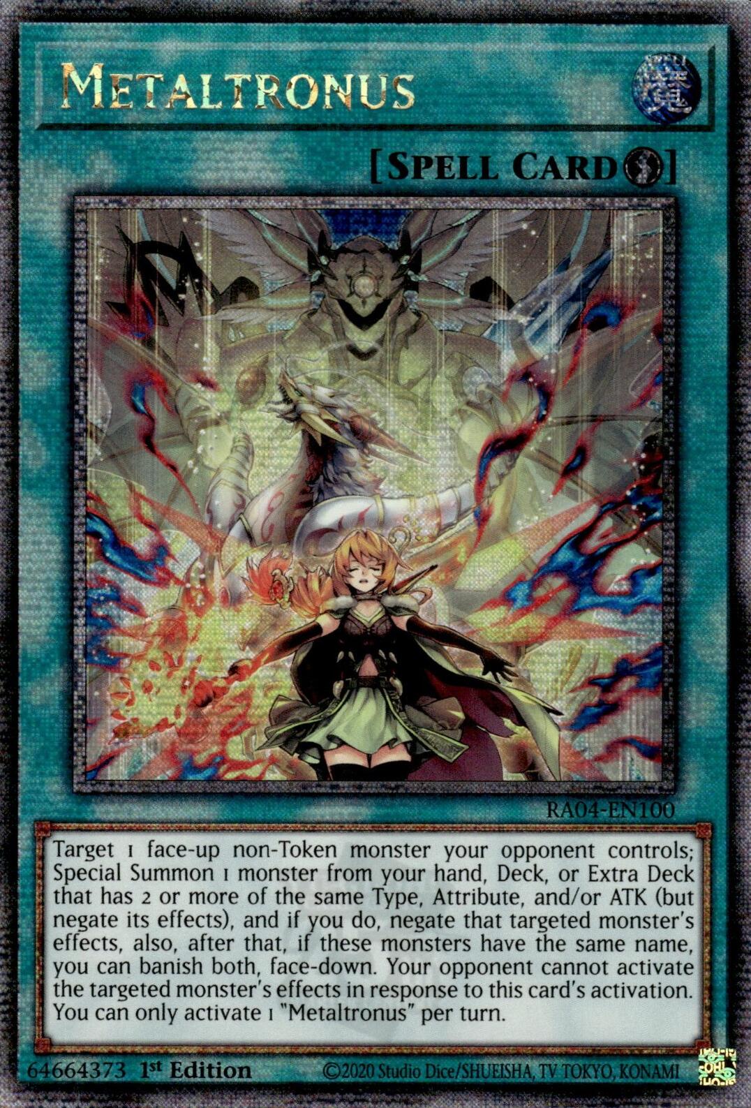 Metaltronus [RA04-EN100] Quarter Century Secret Rare | Card Merchant Takapuna