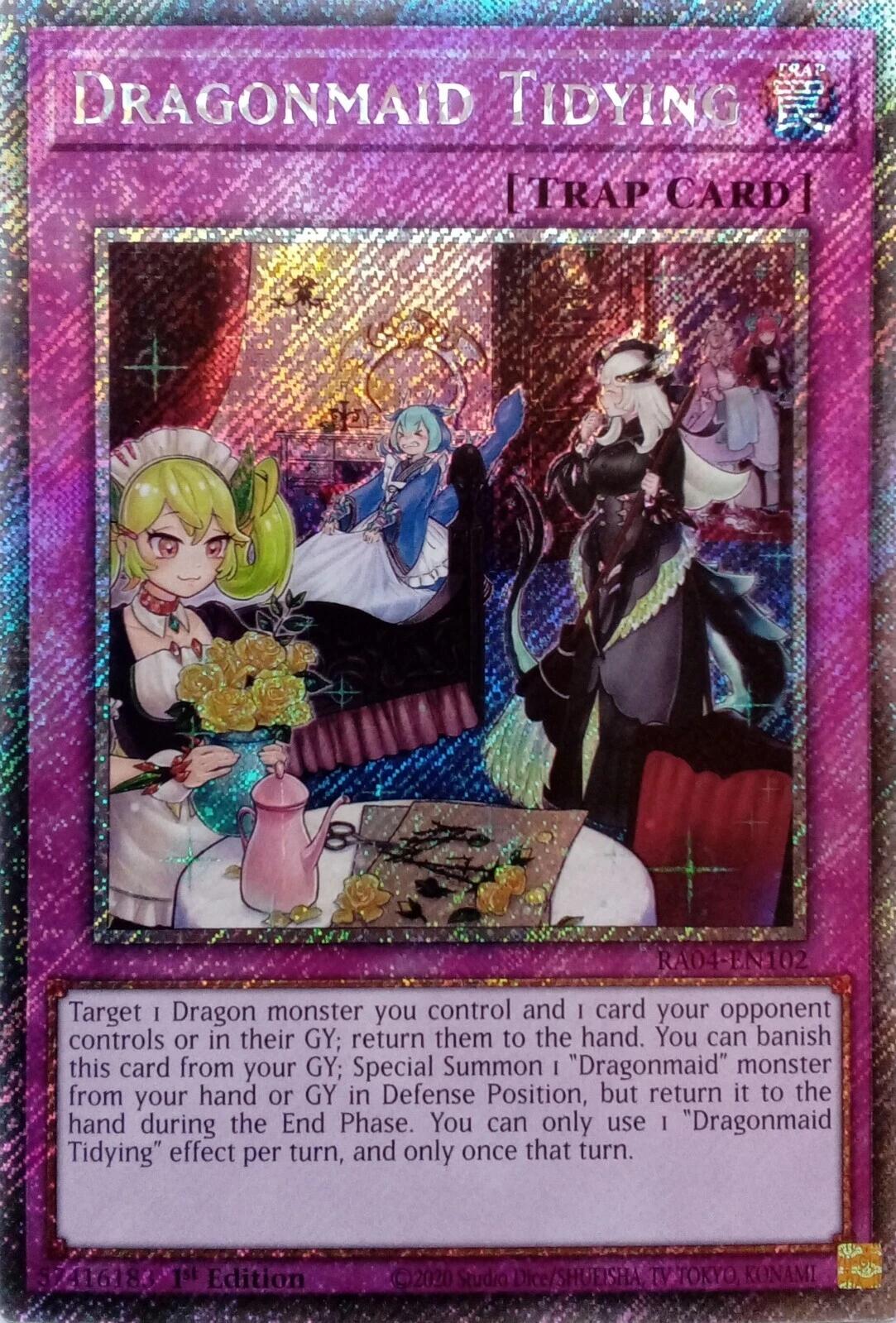 Dragonmaid Tidying [RA04-EN102] Platinum Secret Rare | Card Merchant Takapuna