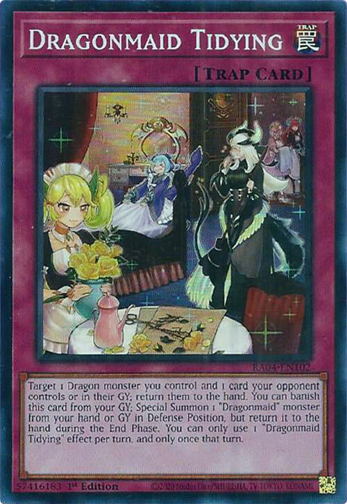 Dragonmaid Tidying [RA04-EN102] Super Rare | Card Merchant Takapuna