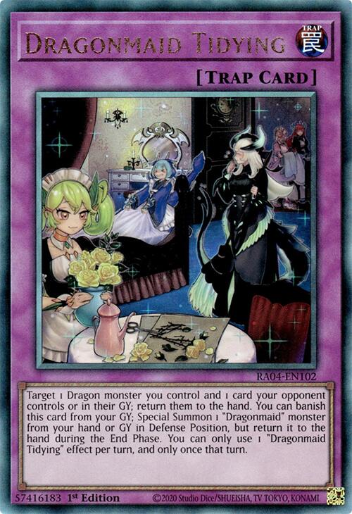 Dragonmaid Tidying [RA04-EN102] Prismatic Ultimate Rare | Card Merchant Takapuna