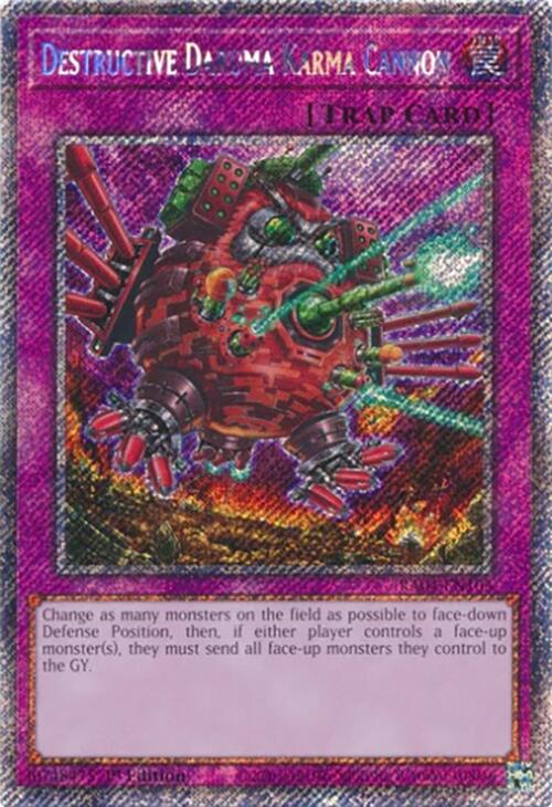 Destructive Daruma Karma Cannon [RA04-EN103] Platinum Secret Rare | Card Merchant Takapuna