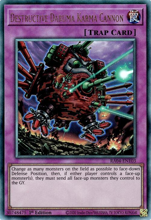 Destructive Daruma Karma Cannon [RA04-EN103] Prismatic Ultimate Rare | Card Merchant Takapuna
