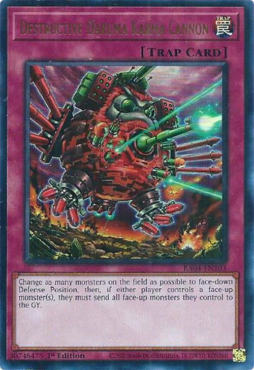 Destructive Daruma Karma Cannon [RA04-EN103] Ultra Rare | Card Merchant Takapuna