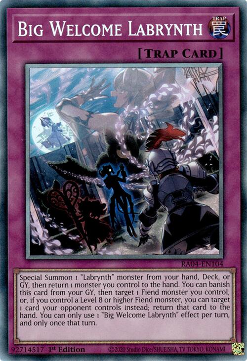 Big Welcome Labrynth [RA04-EN104] Prismatic Collector's Rare | Card Merchant Takapuna