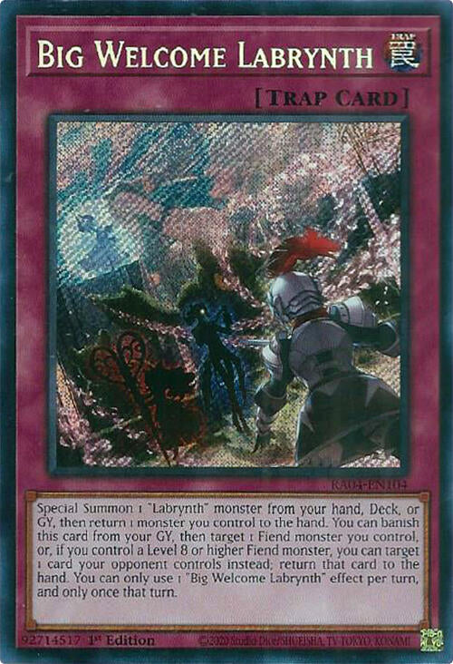 Big Welcome Labrynth [RA04-EN104] Secret Rare | Card Merchant Takapuna