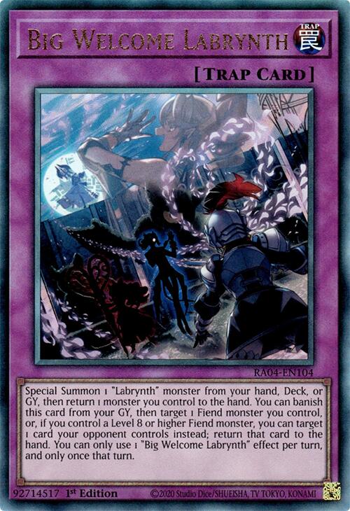 Big Welcome Labrynth [RA04-EN104] Prismatic Ultimate Rare | Card Merchant Takapuna