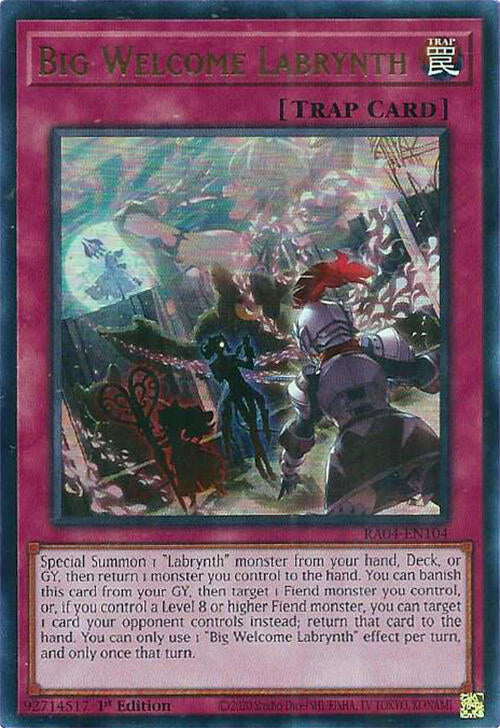 Big Welcome Labrynth [RA04-EN104] Ultra Rare | Card Merchant Takapuna