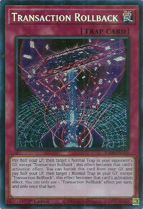Transaction Rollback [RA04-EN105] Secret Rare | Card Merchant Takapuna