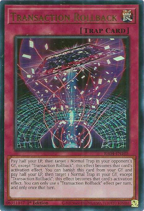 Transaction Rollback [RA04-EN105] Ultra Rare | Card Merchant Takapuna