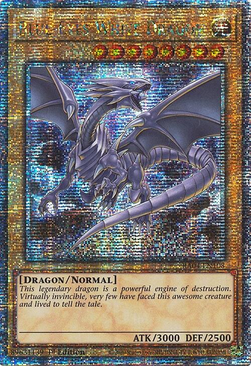 Blue-Eyes White Dragon (8th Art) [RA04-EN108] Quarter Century Secret Rare | Card Merchant Takapuna