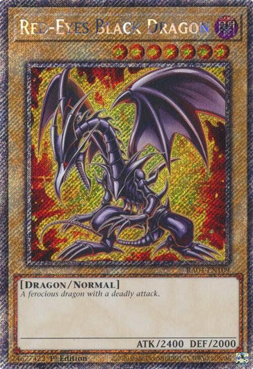 Red-Eyes Black Dragon (7th Art) [RA04-EN109] Platinum Secret Rare | Card Merchant Takapuna