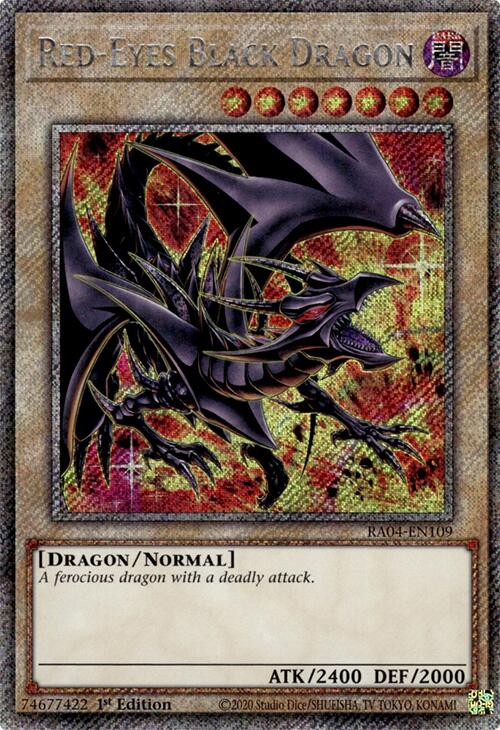 Red-Eyes Black Dragon (8th Art) [RA04-EN109] Platinum Secret Rare | Card Merchant Takapuna