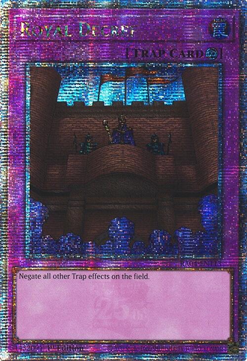 Royal Decree [RA04-EN113] Quarter Century Secret Rare | Card Merchant Takapuna