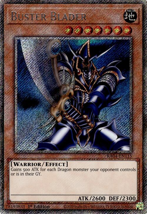 Buster Blader [RA04-EN115] Platinum Secret Rare | Card Merchant Takapuna