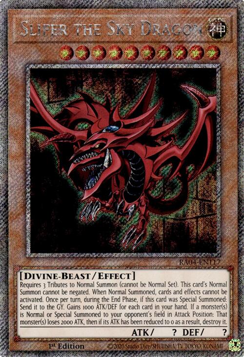 Slifer the Sky Dragon [RA04-EN117] Platinum Secret Rare | Card Merchant Takapuna