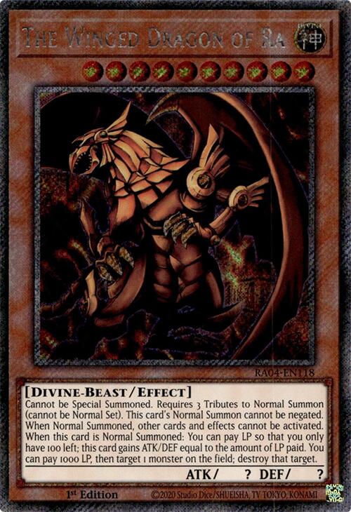 The Winged Dragon of Ra [RA04-EN118] Platinum Secret Rare | Card Merchant Takapuna