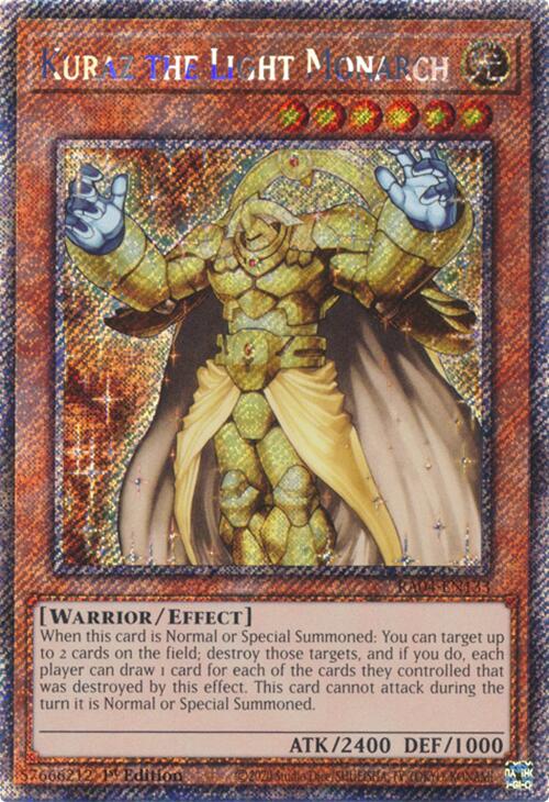 Kuraz the Light Monarch [RA04-EN133] Platinum Secret Rare | Card Merchant Takapuna