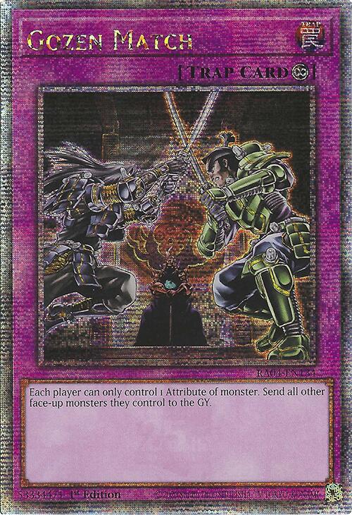 Gozen Match [RA04-EN134] Quarter Century Secret Rare | Card Merchant Takapuna