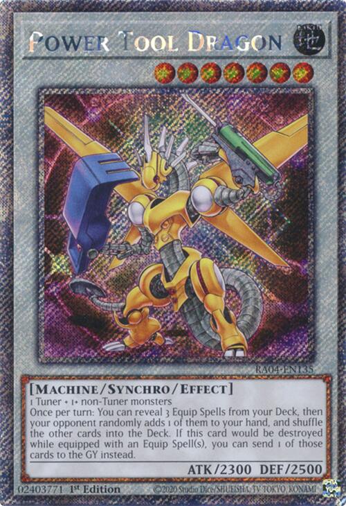 Power Tool Dragon [RA04-EN135] Platinum Secret Rare | Card Merchant Takapuna