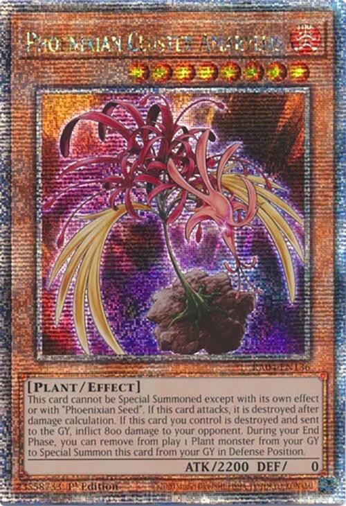 Phoenixian Cluster Amaryllis [RA04-EN136] Quarter Century Secret Rare | Card Merchant Takapuna