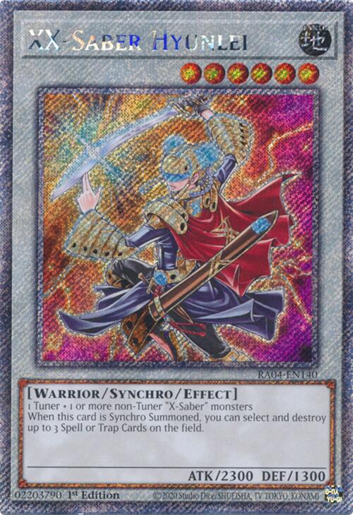 XX-Saber Hyunlei [RA04-EN140] Platinum Secret Rare | Card Merchant Takapuna