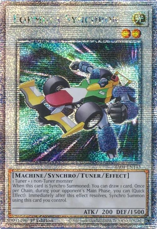 Formula Synchron [RA04-EN143] Quarter Century Secret Rare | Card Merchant Takapuna