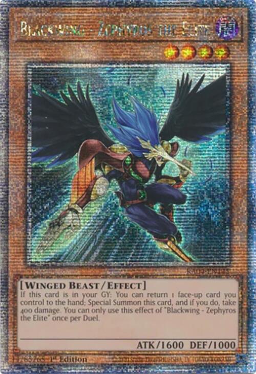 Blackwing - Zephyros the Elite [RA04-EN145] Quarter Century Secret Rare | Card Merchant Takapuna