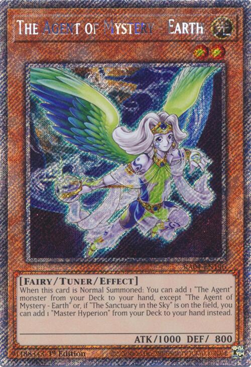 The Agent of Mystery - Earth [RA04-EN146] Platinum Secret Rare | Card Merchant Takapuna