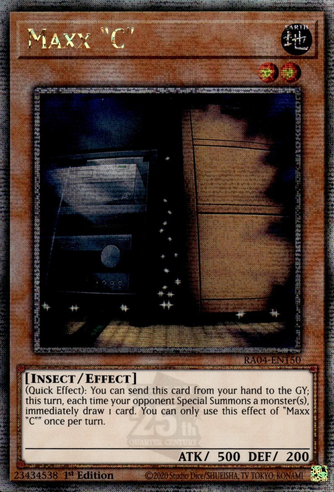 Maxx "C" [RA04-EN150] Quarter Century Secret Rare | Card Merchant Takapuna