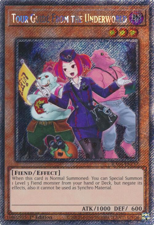 Tour Guide from the Underworld (Alternate Art) [RA04-EN157] Platinum Secret Rare | Card Merchant Takapuna