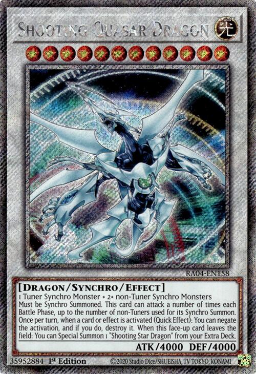 Shooting Quasar Dragon [RA04-EN158] Platinum Secret Rare | Card Merchant Takapuna