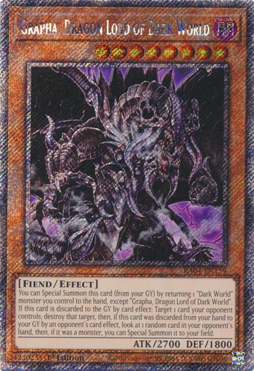 Grapha, Dragon Lord of Dark World [RA04-EN159] Platinum Secret Rare | Card Merchant Takapuna