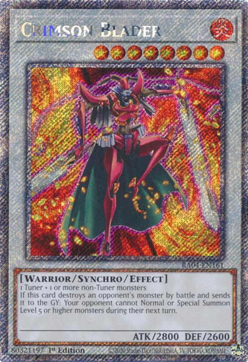 Crimson Blader [RA04-EN161] Platinum Secret Rare | Card Merchant Takapuna