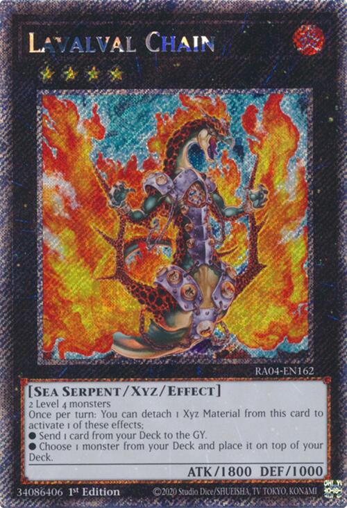 Lavalval Chain [RA04-EN162] Platinum Secret Rare | Card Merchant Takapuna