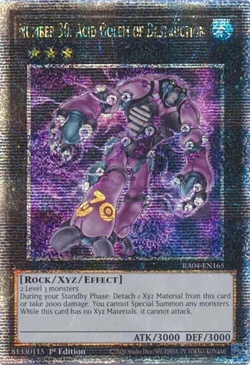 Number 30: Acid Golem of Destruction [RA04-EN165] Quarter Century Secret Rare | Card Merchant Takapuna