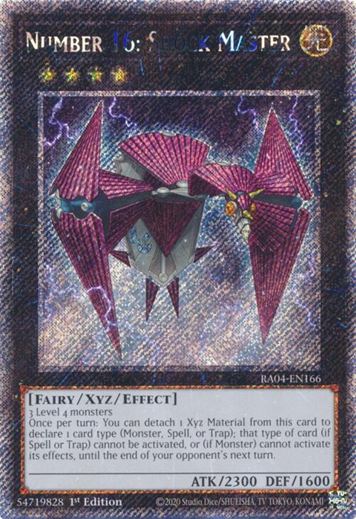 Number 16: Shock Master [RA04-EN166] Platinum Secret Rare | Card Merchant Takapuna