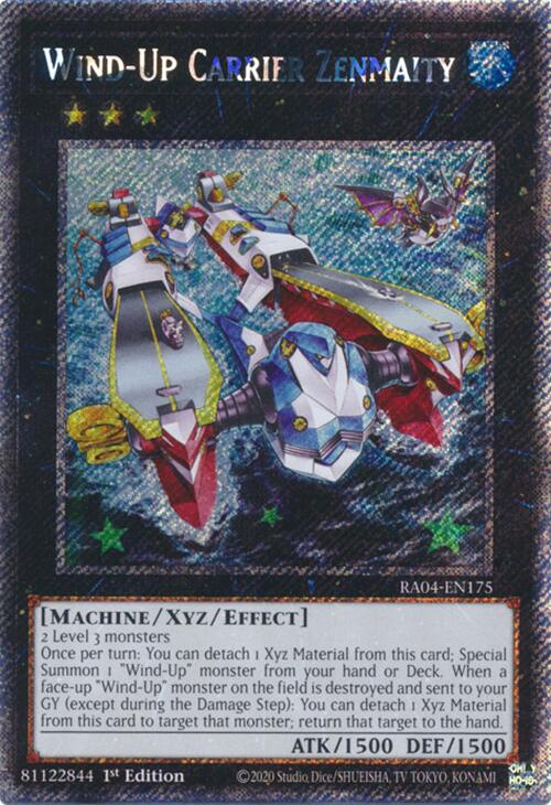 Wind-Up Carrier Zenmaity [RA04-EN175] Platinum Secret Rare | Card Merchant Takapuna