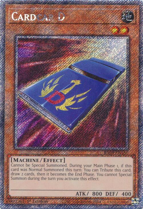 Cardcar D [RA04-EN181] Platinum Secret Rare | Card Merchant Takapuna
