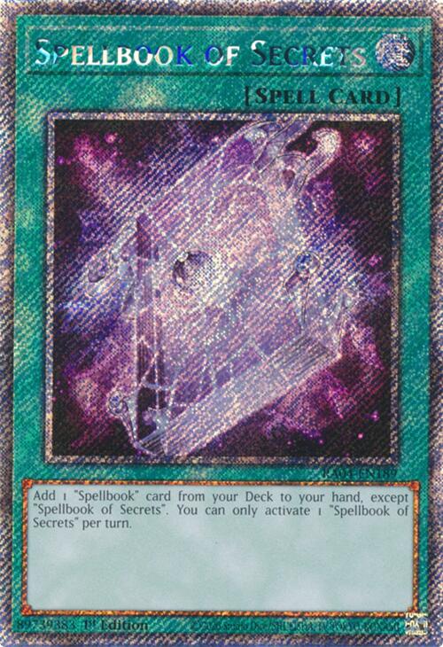 Spellbook of Secrets [RA04-EN189] Platinum Secret Rare | Card Merchant Takapuna