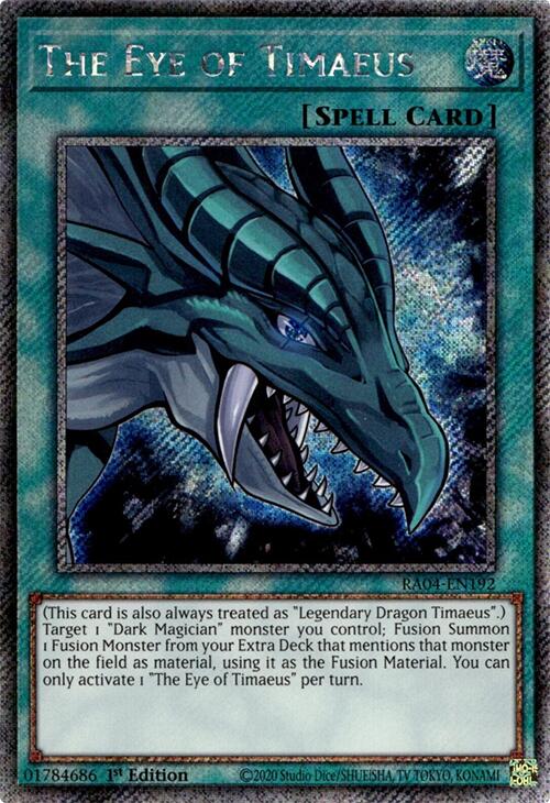 The Eye of Timaeus [RA04-EN192] Platinum Secret Rare | Card Merchant Takapuna