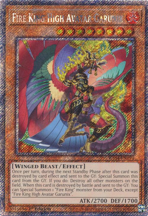 Fire King High Avatar Garunix [RA04-EN194] Platinum Secret Rare | Card Merchant Takapuna
