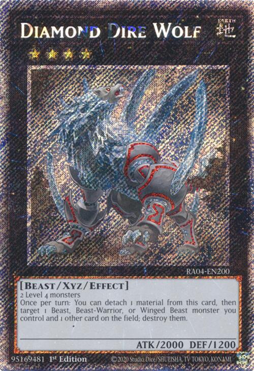Diamond Dire Wolf [RA04-EN200] Platinum Secret Rare | Card Merchant Takapuna