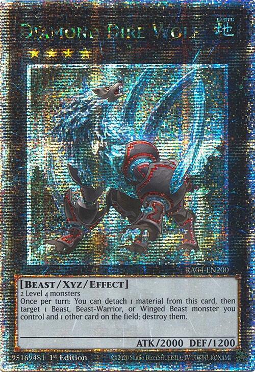 Diamond Dire Wolf [RA04-EN200] Quarter Century Secret Rare | Card Merchant Takapuna
