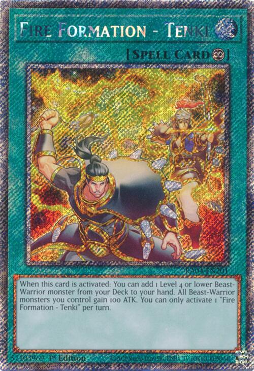 Fire Formation - Tenki [RA04-EN201] Platinum Secret Rare | Card Merchant Takapuna
