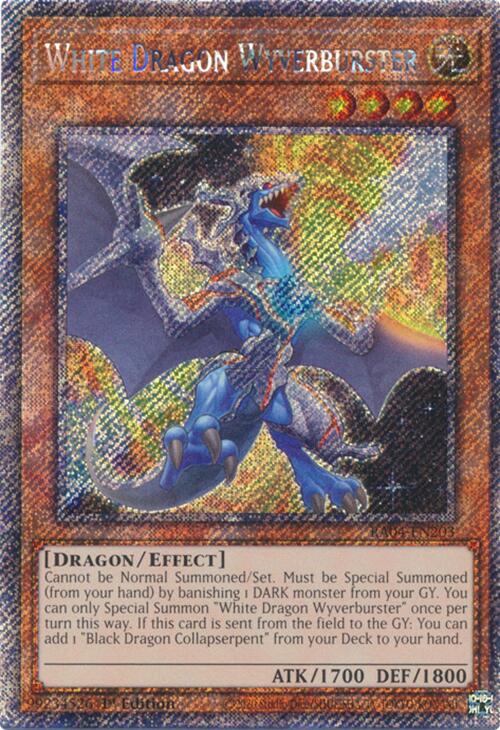 White Dragon Wyverburster [RA04-EN203] Platinum Secret Rare | Card Merchant Takapuna