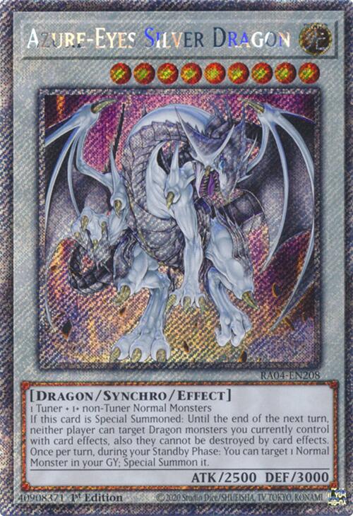 Azure-Eyes Silver Dragon [RA04-EN208] Platinum Secret Rare | Card Merchant Takapuna