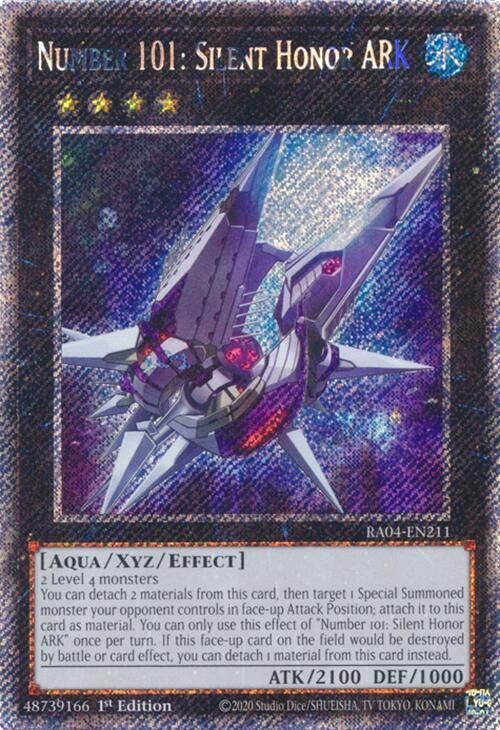 Number 101: Silent Honor ARK [RA04-EN211] Platinum Secret Rare | Card Merchant Takapuna