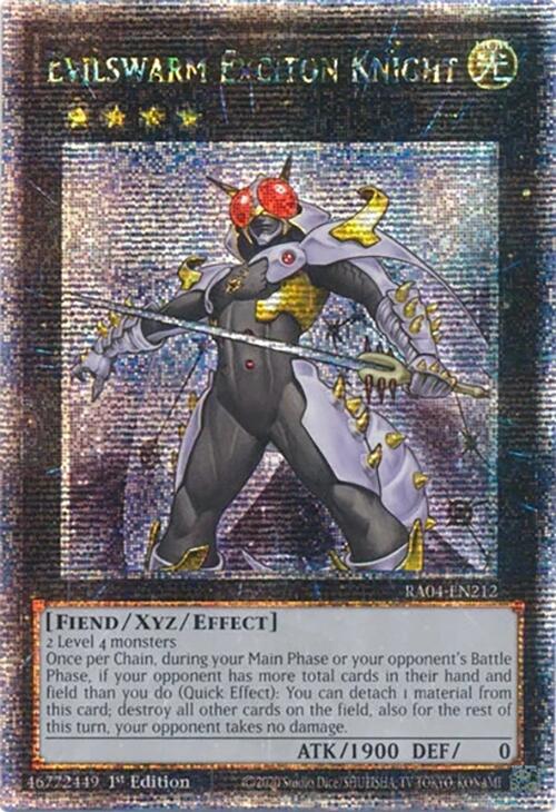 Evilswarm Exciton Knight [RA04-EN212] Quarter Century Secret Rare | Card Merchant Takapuna