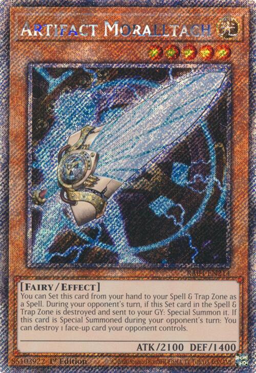 Artifact Moralltach [RA04-EN214] Platinum Secret Rare | Card Merchant Takapuna